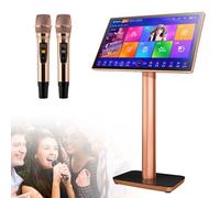 Smart Karaoke Machine with Touch Screen, Wireless Microphones, AI Voice Control, and 1TB Storage for Home Entertainment