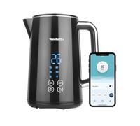 Smart Kettle by WeeKett - voice control with Amazon Alexa, Google & Siri, Temperature Control, Keep Warm, LED Touch Display, Stainless Steel Insulated, Cool Touch, BPA Free, Black, 2200W, 1.7L