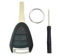 Smart Key Fob Case Shell Fits for Porsche Boxster 987 Cayman 911 997 Replacement Car Key Housing Outer Cover (3 Buttons)