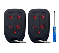 Smart Key Fob Cover for Chevy Silverado 1500 2500HD 3500HD and 2023 2022 2021 2020 2019 GMC Sierra, Drive Safe I Love You Remote Protector Case (Black with red, Black with red)