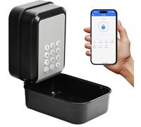 Smart Key Lock Box, Key Safe Wall Mounted Outdoor with Code, Bluetooth Combination Keysafe Lockbox Outside, Weatherproof Key Lockbox for Airbnb Home Realtor Office