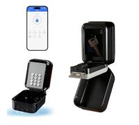 Smart Key Lock Box Outdoor, TTLock APP Control, Fingerprint, Bluetooth and Passcode Unlock, Keysafe Wall Mounted,Electronic Bluetooth Wireless Wall Mount Lock Box for Airbnb Realtor House Office