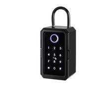 Smart Key Lockbox with Remote Access - Waterproof Metal Key Storage Digital Code Security Box for Keys Valuables and Finances - App Compatible