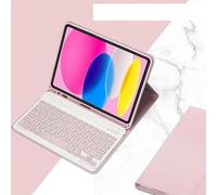 Smart Keyboard Case for Apple iPad 10th/11th Generation Released (2022-2025) with Auto wake Sleep and Pen Holder (Pink)