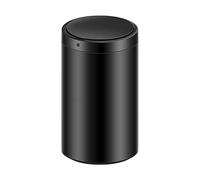 Smart Kitchen Trash Can, 20L Stainless Steel Induction Bin, Round Covered Wastebasket for Home Use, 5.2 Gallon/7.9 Gallon Capacity, Black Color, Ideal for Living Room & Kitchen
