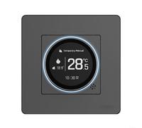 Smart Knob Thermostat For Tuya for ZIGBEE Water Electric Boiler Heating Adjustable Brightness Temperature Calibration Home Control(GB-White)