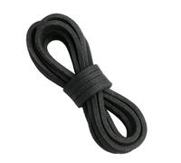 Smart Laces 120cm / 47" Black 3-4mm thick flat square cut Genuine Leather Replacement Leather Shoe Laces, Ideal for Boat & Deck, Dress Shoes, Moccasins, Sneakers & Boots