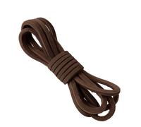 Smart Laces 120cm / 47" Dark Brown 3-4mm thick flat square cut Genuine Leather Replacement Leather Shoe Laces, Ideal for Boat & Deck, Dress Shoes, Moccasins, Sneakers & Boots