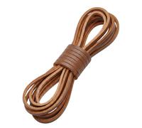 Smart Laces 80cm / 31" Dark Brown 3-4mm thick flat square cut Genuine Leather Replacement Leather Shoe Laces, Ideal for Boat & Deck, Dress Shoes, Moccasins, Sneakers & Boots