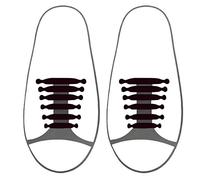 Smart Laces™ No Tie Elastic Silicone Shoe Laces For Adults Kids Shoes Trainers (Adults Trainer Size, Black)