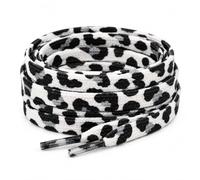 Smart Laces Snow Leopard Zebra Animal Print Flat & My Ribbon laces Shoe laces ideal replacement laces for Trainers, adults or kids Shoelaces