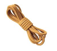 Tan 120cm / 47" 3-4mm thick flat square cut Genuine Leather Smart Laces® Replacement Leather Shoe Laces, Ideal for Boat & Deck, Dress Shoes, Moccasins, Sneakers & Boots …