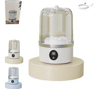 Smart Laundry Cup, Travel-Friendly Wireless Underwear Mini Washer, 1L/33.8 Fl Oz Capacity Portable Rechargeable Mini Washing Machine for Underwear, Small Laundry Machine Ideal for Home Travel (White)