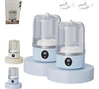 Smart Laundry Cup, Travel-Friendly Wireless Underwear Mini Washer, 1L/33.8 Fl Oz Capacity Portable Rechargeable Mini Washing Machine for Underwear, Small Laundry Machine Ideal for Home Travel (2pcs-a)