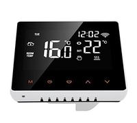 Smart LCD Thermostat for Floor Heating, WiFi Temperature Controller for AC230V, Ideal for Homes, Offices, ABS+Mystical/Fantasy Retardant PC (white back orange button 3A)