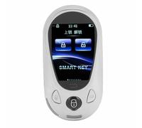 Smart LCD Touch Screen Remote Control Key, Keyless Entry Anti-Lost Car Key with Bluetooth 5.0 for One Start Vehicles, Zinc Alloy, 800mAh Battery (Silver)