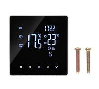 Smart LCD Touch Screen Thermostat with Remote Control, Programming and Timing for Floor Heating Home Office Hotel Villa 4400W 5-60℃ Set(3A with Link