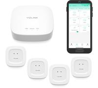 Smart Leak Sensors, YoLink 1/4 Mile World's Longest Range Wireless Smart Water Leak Sensor Compatible with Alexa and IFTTT Leak Detector with App Alerts and Remote Monitor, 4 Pack, YoLink Hub Included