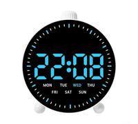 Smart LED Alarm Clock, Digital Digital With Countdown, Date & Dual Alarms, Jumping Seconds Display, For Bedside Table, Office Desk(white)