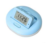 Smart LED Alarm Clock with Dual Alarms, Snooze, Countdown Timer and Temperature Display, Adjustable Brightness Digital Bedside Clock for Students, Heavy Sleepers(blue)