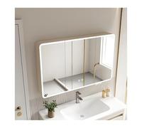Smart LED Bathroom Mirror Cabinet, Illuminated HD Makeup Storage with Touch Control, Modern Design