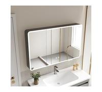 Smart LED Bathroom Mirror Cabinet, Illuminated HD Makeup Storage with Touch Control, Modern Design
