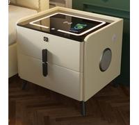 Smart LED Bedside Table with Fingerprint Lock and Speaker for Modern Bedroom and Living Room