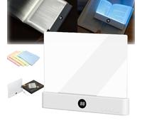 Smart LED Book Light, 2026 New Rechargeable Clear Full Page Reading Light with 3 Colors & Timer Dimmable Panel, Booklight for Reading in Bed at Night, Books Suitable for Every Sizes (White)