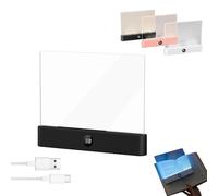 Smart LED Book Light, Rechargeable Clear LED Flat Reading Light with 3 Colors & Timer, Student Eye Protection Night Lights, Flat Student Reading Lamp for Night Read (Black)