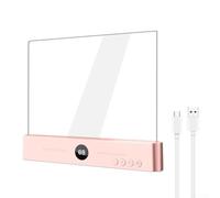 Smart LED Book Light with Rechargeable Stepless Dimming and 3 Colour, Eye Protection Reading Lamp with Timer for Night Reading(Pink)