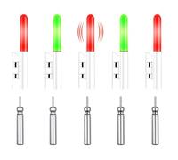 Smart LED Fishing Rod Tip Light - Waterproof Night Bite Alarm with Dual Colour Sensor - Secure Clip-On Indicator for Sea Beachcasting & Carp Feeder Rods - Battery Included (Green)