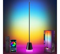 Smart LED Floor Lamp, RGBIC Corner Lamp with Luminous Base, App & Remote Control 16 Million Colors & 200+ Scene with Music Sync and Timer, Dimmable Standing Lamp for Living Room, Bedroom, Gaming Room