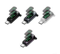 Smart LED for usb-c Adapter 240W Power Smart LED for usb-c Adapter | 240W for pd charging, 8K@60Hz for video, 80Gbps data, 4-pack for value, Type-C compatibility