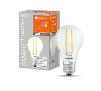 Smart LED lamp with WiFi technology, E27 base, dimmer, bianca calda (2700 K), sostituisce le lampadine da 60 W, controllabile con Alexa, Google Assistant e Samsung SmartThings, SMART+, confezione da 1