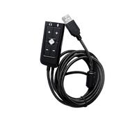 Smart LED Measuring USB to 3.5mm Link 7.1 3D Live Status Display and Pickup Quiet Function USB Sound Processor with Changeable Microphone and Headphone Capacity Control