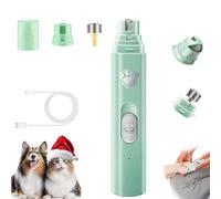 Smart Led Pet Grinder, Manifeist Electric Dog Nail Filer, Quiet Rechargeable Pet Nail Trimmer, 2-Speed Design, USB-C Rechargeable for Dogs, Cats, and All Pet Sizes (Green, 6.8In*1.6In)