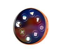 Smart LED Pin - Digital Badge Holder | Touchscreen Video Brooch | Wearable Media Player Picture Loop Slideshow Electronic Display for Anime Cosplay Music Celebrity Football Fans Party Club Black