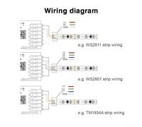 Smart LED Strip Light Controller for Tuya Digital Pixel with WiFi UART and Mic App Control Compatible with 3.0 2.4G RF for RGB CW Color Mixing (2.4G+WIFI)