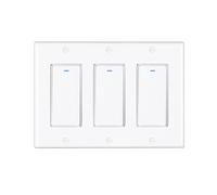 Smart Life WiFi Timer Light Switch Wall Button Pusher On Off 220V Wireless 2 3 4 Gang Two Way Remote Control(3 Gang,Single Way)
