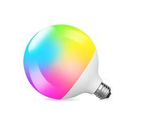 Smart Light Bulbs,G120 Globe Light Bulb Works with TUYA,WiFi LED Smart Bulbs 18W E27 Dimmable Multicolor 2700K-6500K RGBCW,1 pcs