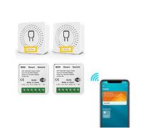 Smart Light Switch 2 Way 16A WiFi Switch Works with Apple HomeKit/Alexa/Google Home, APP Remote/Voice Control and Timer Function, WiFi Relay for Most Appliances, No Hub Required 4 Pack