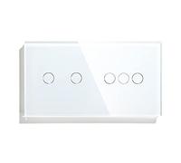 Smart Light Switch 5 Gang Touch Switch 157mm 1 Way Wall Light Switch White Black Golden Panel Touch Sensor Waterproof Switch Touch Light Switch (Color : White, Size : 1 Way)