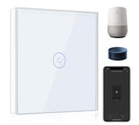 Smart Light Switch Compatible with Alexa and Google Home 1 Gang 1 Way WiFi Touch