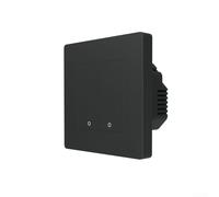 Smart Light Switch for zigbee for Moes for tuya Star Ring Series Elegant Design Touch Button White Black 86x86mm(2 Gang Black)