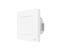 Smart Light Switch for zigbee for Moes for tuya Star Ring Series Elegant Design Touch Button White Black 86x86mm(2 Gang White)