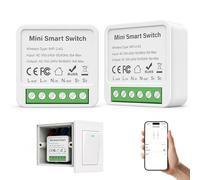 Smart Light Switch, Pack of 4 Alexa Light Switch, WiFi Switch, 2-Way Smart Switch Compatible Alexa Echo Google Home Smart Life and Tuya, Fits Behind Wall Switch, Neutral Conductor Required (2)