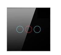 Smart Light Switch ZigBee AVATTO LZTS02-EU-B3 3 Way No Neutral TUYA (Black)
