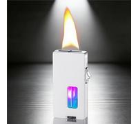 Smart Lighter, Ultra-Wide Flame, Shake Ignite, Safety Lock, Windproof Design, Transparent Fuel Window