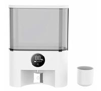 Smart Liquid Dispenser with HD Digital Display and Adjustable Volume (10mL-20mL), Real-Time Measurement, Wall-Mount Design for Home and Commercial Use White