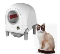 Smart Litter Box With 4 Foldable Foot,Robot Litter Box With Self Cleaning Function,Cat Litter Box Automatic Cleaning With Exhaust Pipe